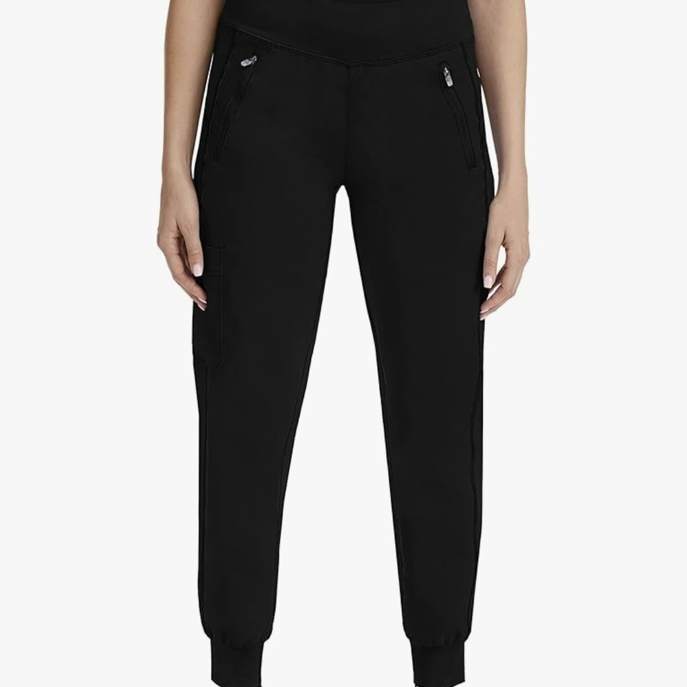 Healing Hands Women's Black Jogger Pants Scrubs Size Large
